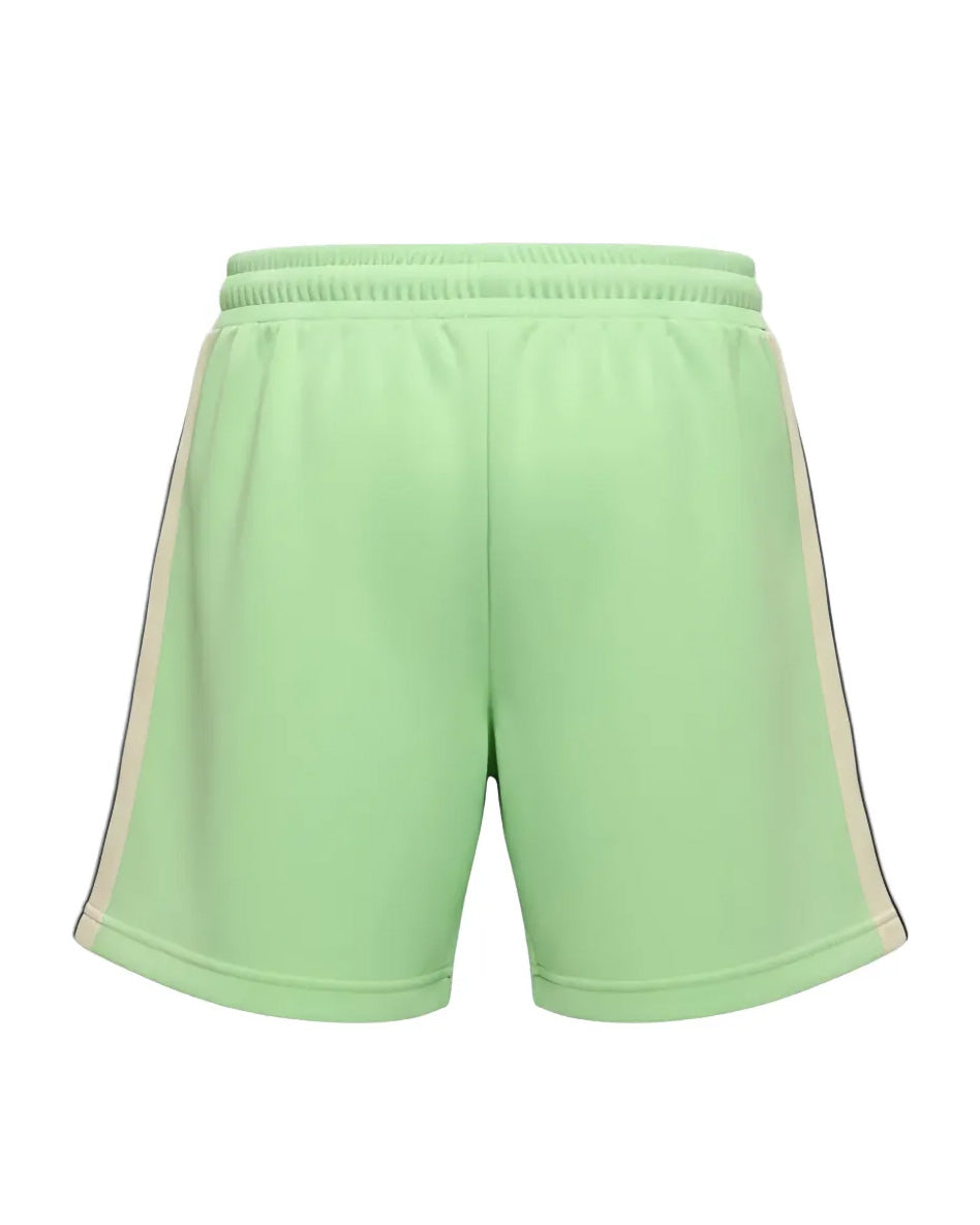Palm Angels Kids Short Verde con Logo per Bambini