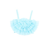 Angel's Face Top Celeste con Tulle Rosetta per Bambine