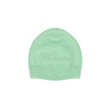 Blumarine Kids Cappellino in Filo Verde Menta con Logo Ricamato per Neonate