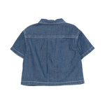 Moschino Kids Camicia in Denim con Logo Teddy Bear per Neonate