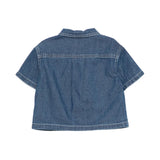 Moschino Kids Camicia in Denim con Logo Teddy Bear per Neonate