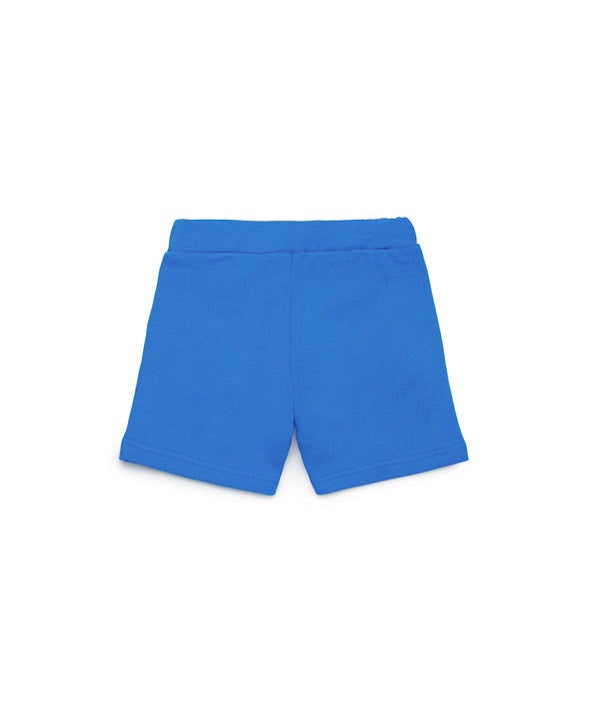 Diesel Kids Short Celeste con Logo Oval D per neonati