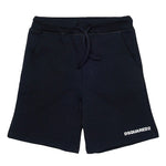 Dsquared2 Kids Bermuda nero con Dettaglio Stampa Logo per Bambini