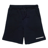 Dsquared2 Kids Bermuda nero con Dettaglio Stampa Logo per Bambini