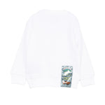 John Richmond Kids Felpa Bianco con Logo per Neonati