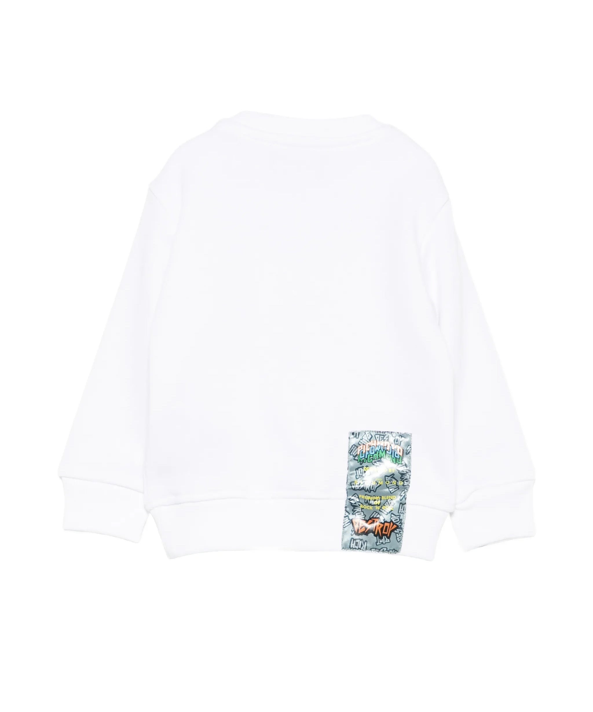 John Richmond Kids Felpa Bianco con Logo per Neonati
