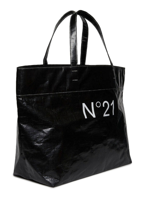 N°21 Kids Borsa Shopper con Logo Nera