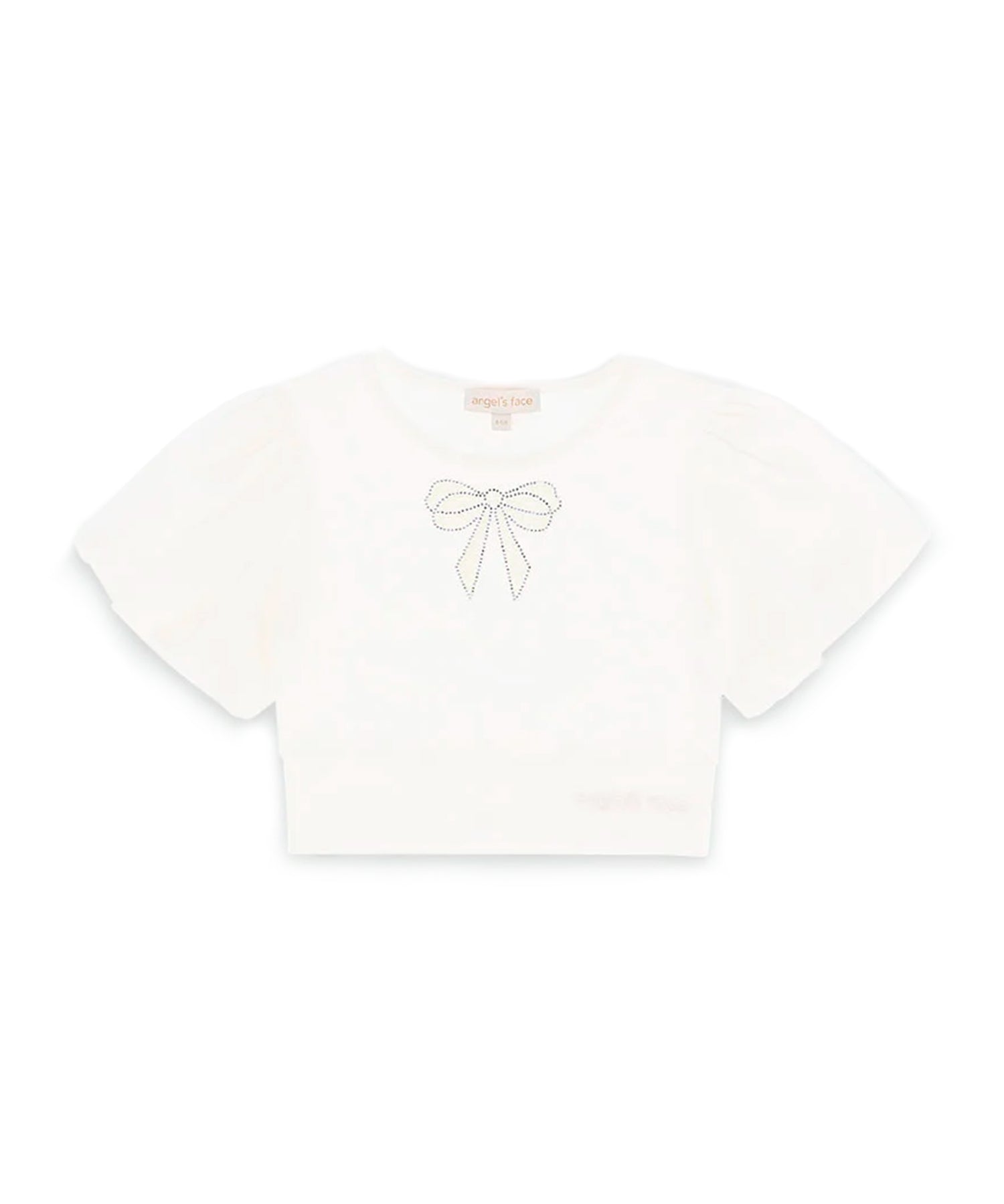 Angel's Face T-shirt Crop Panna per Bambine