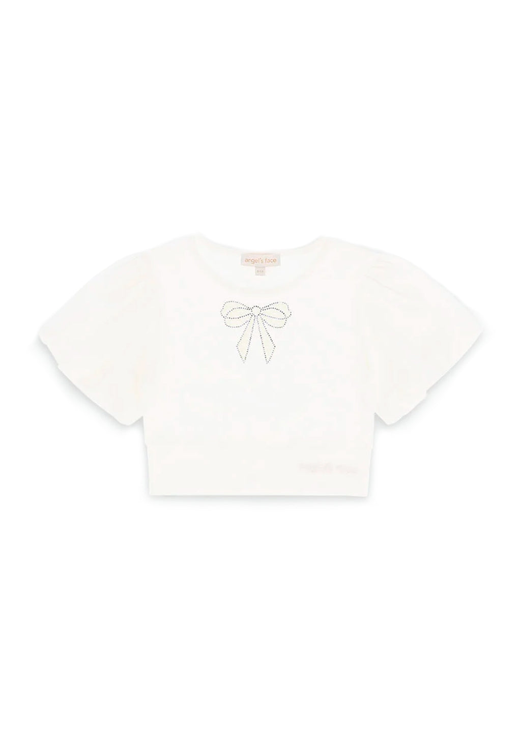Angel's Face T-shirt Crop Panna per Bambine