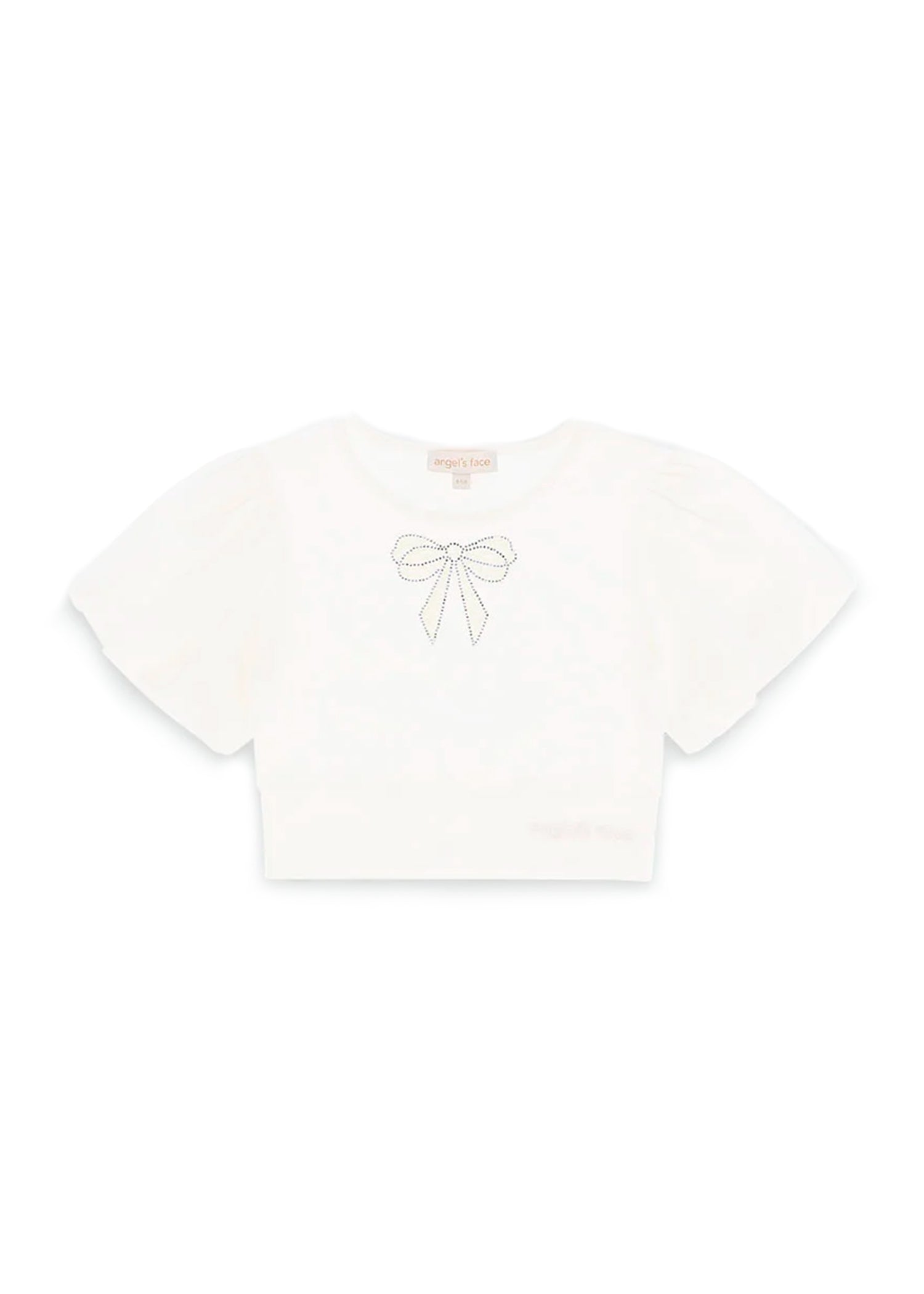 Angel's Face T-shirt Crop Panna per Bambine