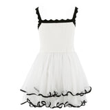 Elisabetta Franchi My Little Girl Ivory/Black Tulle Dress for Girls