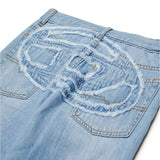 Diesel Kids Pabìntaloni Denim Chiaro Straight con Macro D 2001 per Bambini