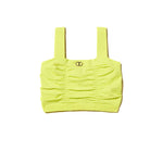 Twinset Kids Top Giallo con Logo per Bambine