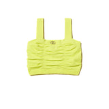 Twinset Kids Top Giallo con Logo per Bambine
