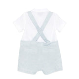 Fay Kids Camicia+Salopette Bianco/Celeste per Neonati
