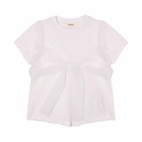 Vicolo Kids T-shirt Panna con Fiocco Tulle per Bambine