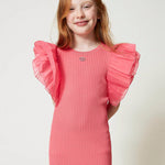 Twinset Kids Abito Fitted con Maniche in Organza (idnossato)
