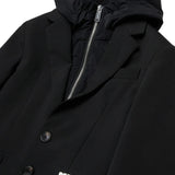 Dsquared2 Giacca da Completo Nera con Cappuccio Integato e Logo Stampato per Bambini