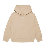 Diesel Kids Felpa Beige con Cappuccio con Logo Oval D per Bambini