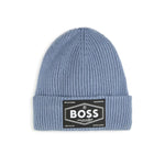 Boss Kids Cappello Beanie Celeste per Bambini

