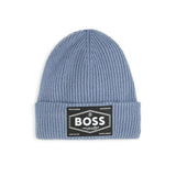 Boss Kids Cappello Beanie Celeste per Bambini

