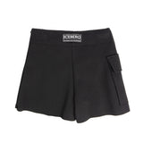 Iceberg Kids Gonna Nera con Etichetta Logo Frontale e Chiusura Bottone Posteriore per Bambine