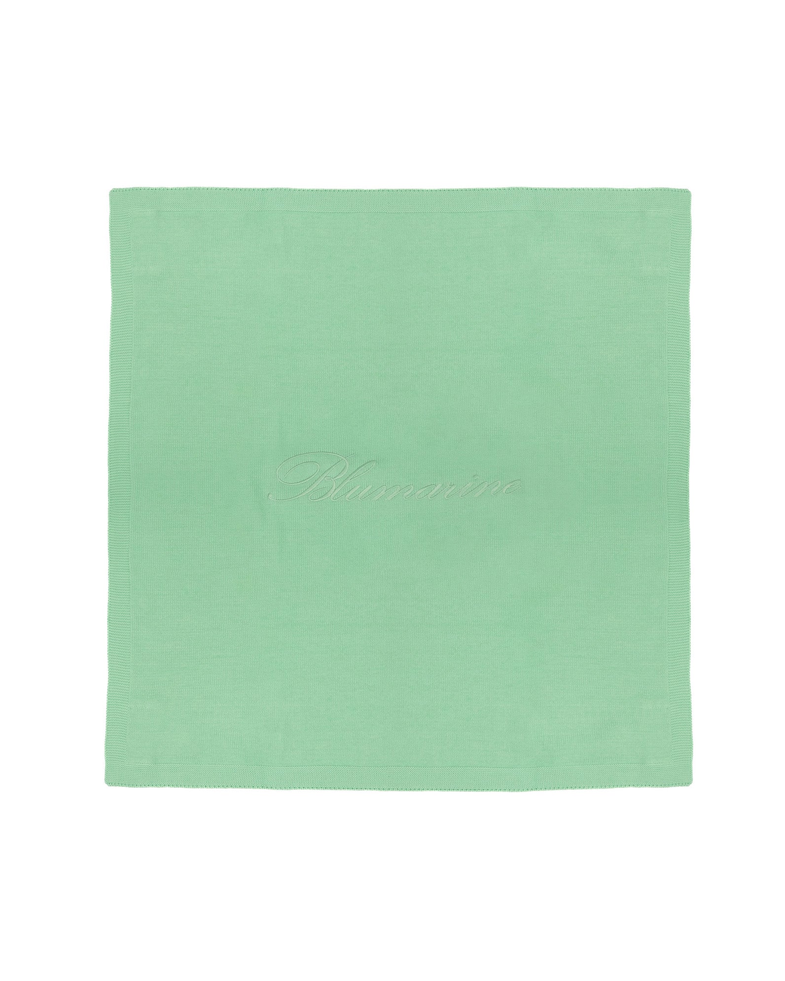 Blumarine Kids Coperta Culla Verde Menta con Logo Ricamato per Neonate