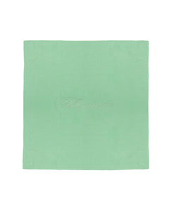 Blumarine Kids Coperta Culla Verde Menta con Logo Ricamato per Neonate