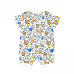 Moschino Kids Pagliaccetto Bianco/Multicolor con Teddy Bear per Neonati