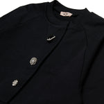 N21 Kids Cardigan Nero con Bottoni per Bambine