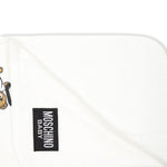 Moschino Kids Coperta Panna con Logo Teddy Bear per Neonati 8dettaglio)