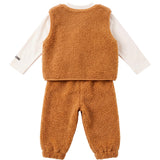 Moschino Kids Completo 3 pezzi Marrone Teddy Unisex