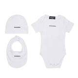 Dsquared2 Kids Bodysuit with Hat and White Bib for Newborns