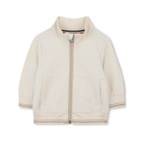 Boss Kids Cardigan Sabbia con Zip per Neonati