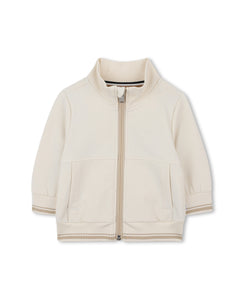 Boss Kids Cardigan Sabbia con Zip per Neonati