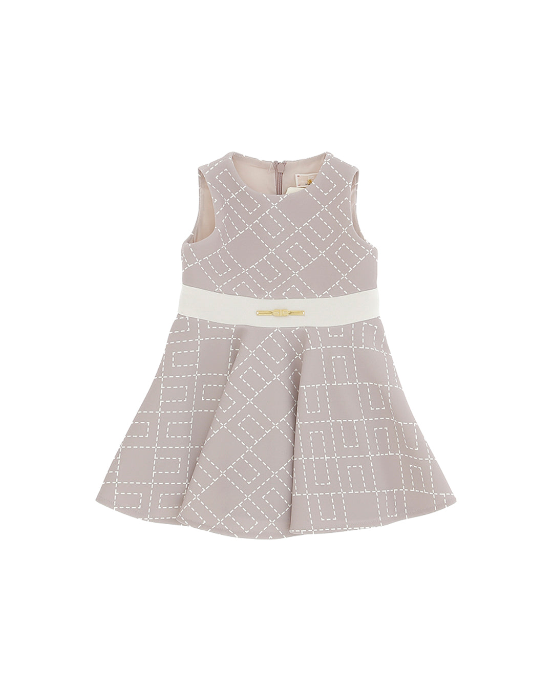 Elisabetta Franchi La Mia Bambina Abito Sunrise con Logo Geometrico per Neonate