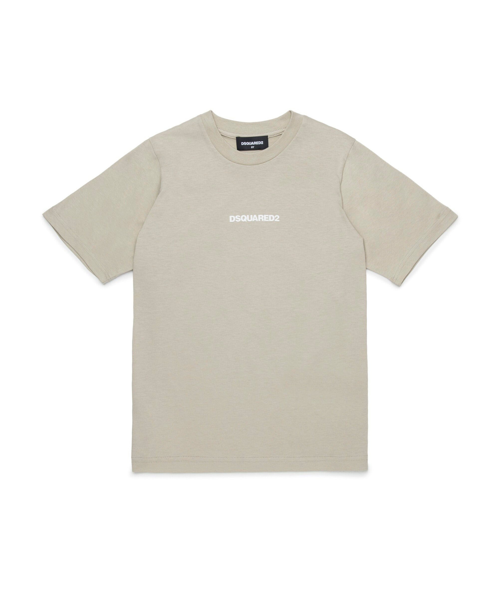 Dsquared2 Kids T-shirt Beige con Logo per Bambini