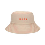 MSGM Kids Cappello Beige con Logo