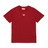 Diesel Kids T-Shirt Bordeaux con Logo per Bambini