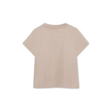 Boss Kids T-shirt Beige con Stampa per Neonati (retro)