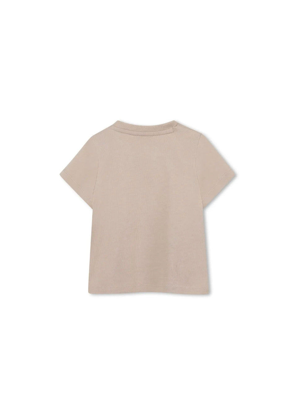 Boss Kids T-shirt Beige con Stampa per Neonati