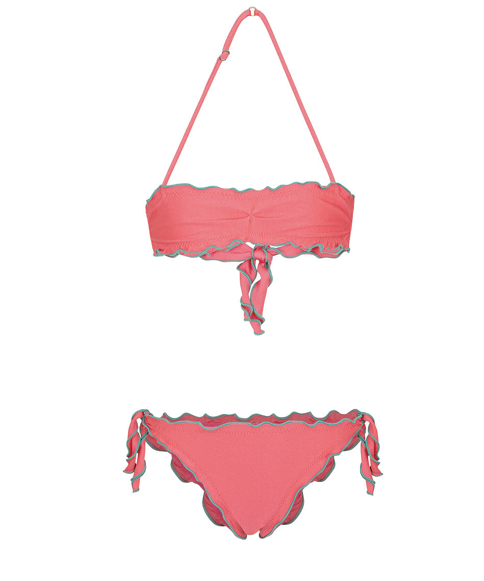 F**K Kids Costume Fucsia con Dettagli Verde per Bambine