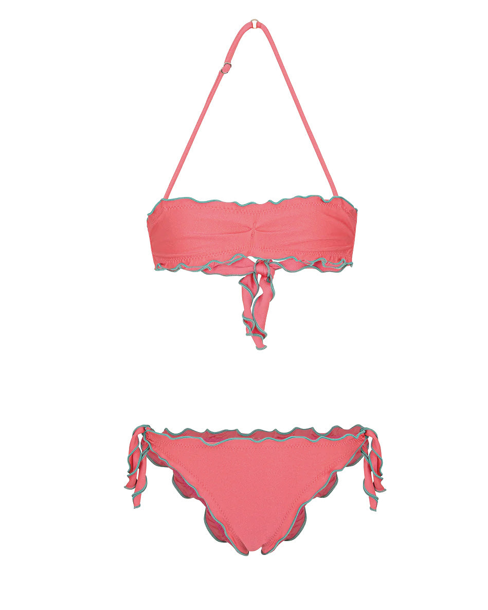 F**K Kids Costume Fucsia con Dettagli Verde per Bambine