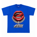 ArtSuperMoney Kids T-Shirt Bluette con Stampa Strass per Bambini