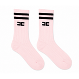 Elisabetta Franchi La Mia Bambina Calzino Marshmallow e Nero con Logo per Bambine