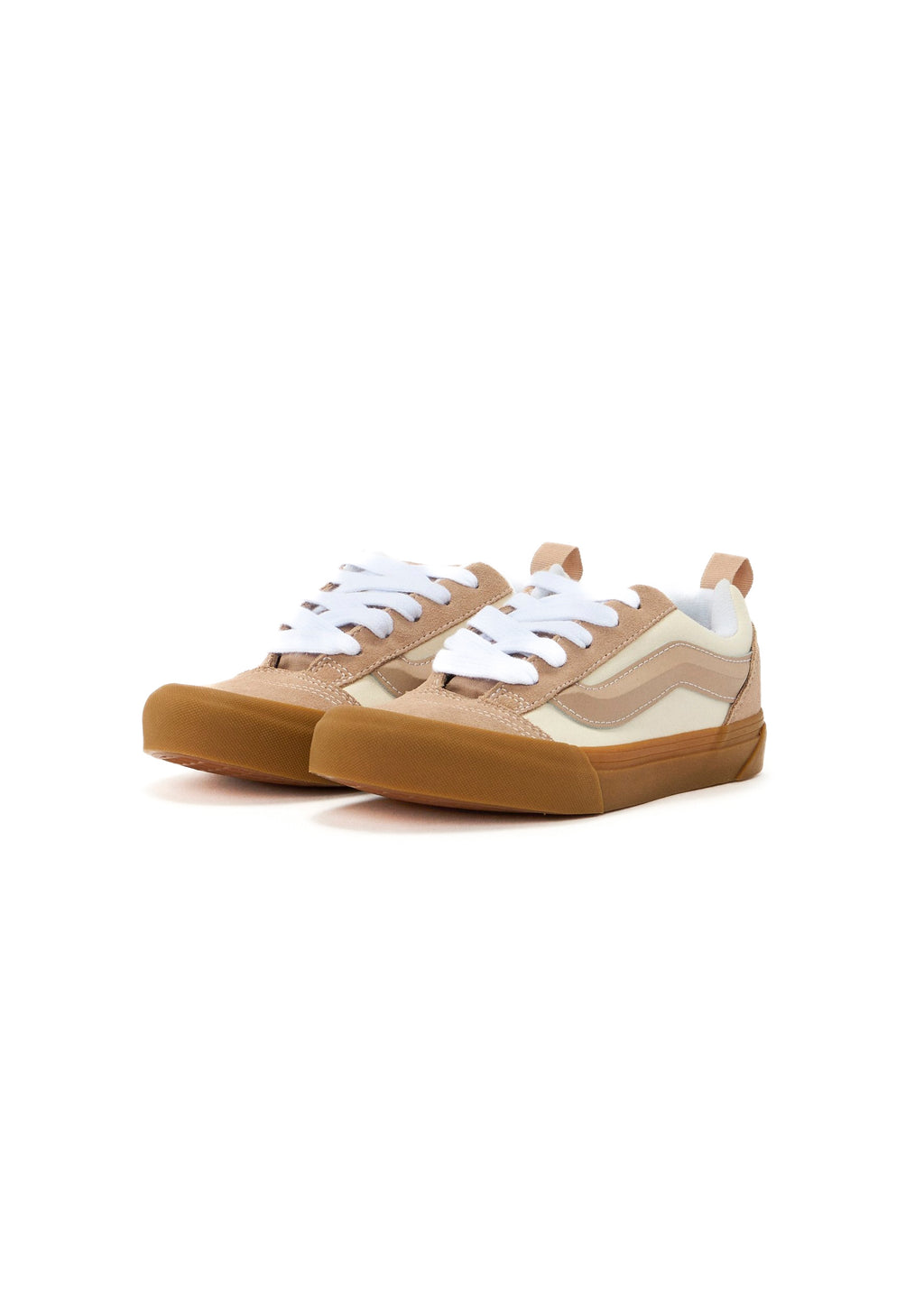 Vans Kids Knu Skool Beige/Marroni per Bambini