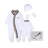 Boss Kids Set Regalo Bianco per Neonati