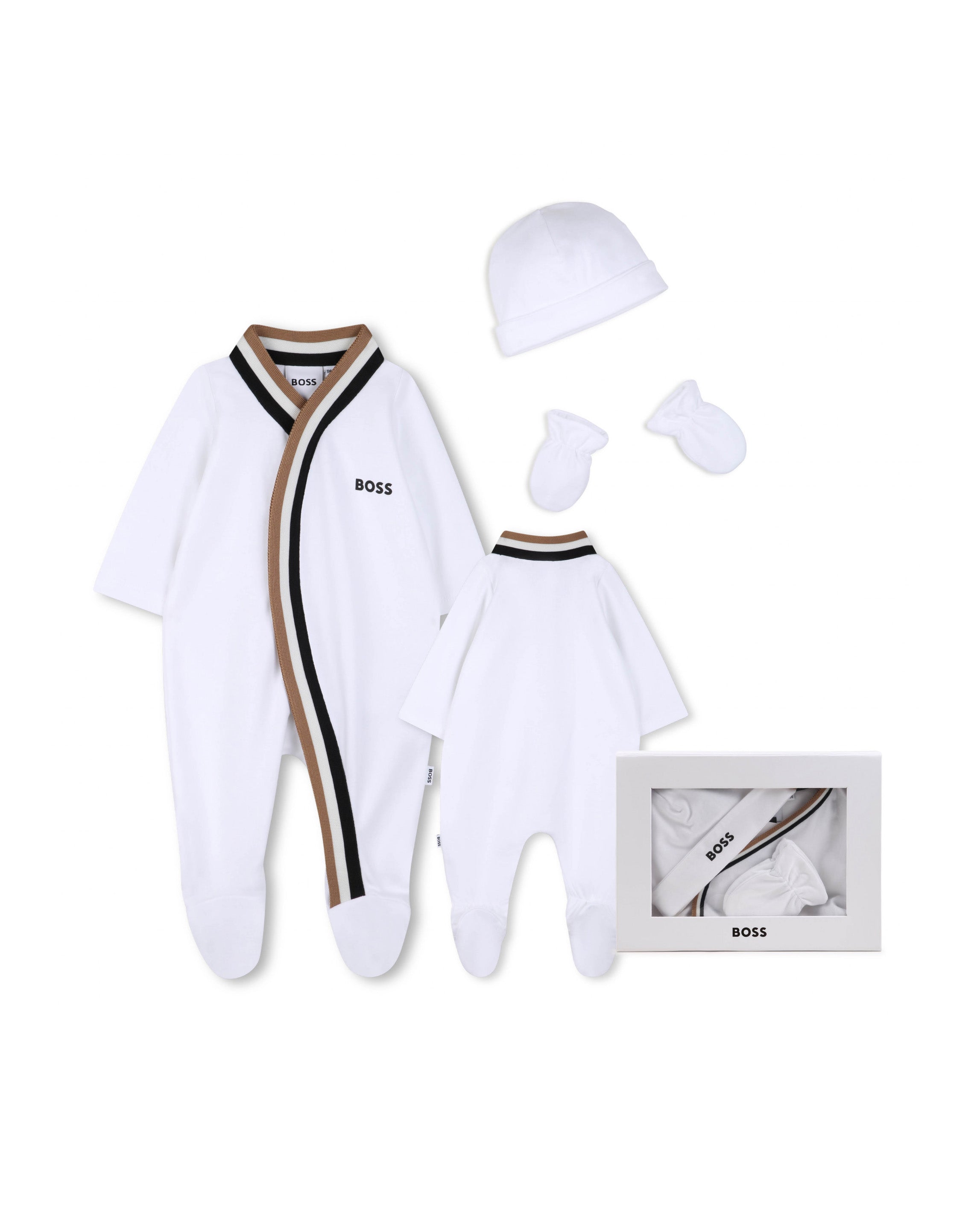 Boss Kids Set Regalo Bianco per Neonati