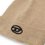Diesel Kids Cappello Beanie Beige con Oval D (dettaglio)