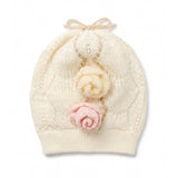 Marlù Completo+Cappello+Scarpina Vaniglia Rosa e Cammello per Neonate